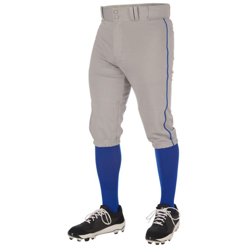 Pantalones de béisbol CHAMPRO Juvenil Talla Pequeña Gris/Azul Royal