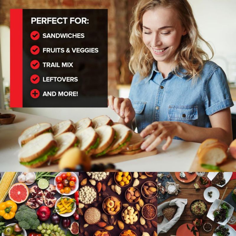 Bolsas para sándwiches Stock Your Home 400 unidades con cierre plegable