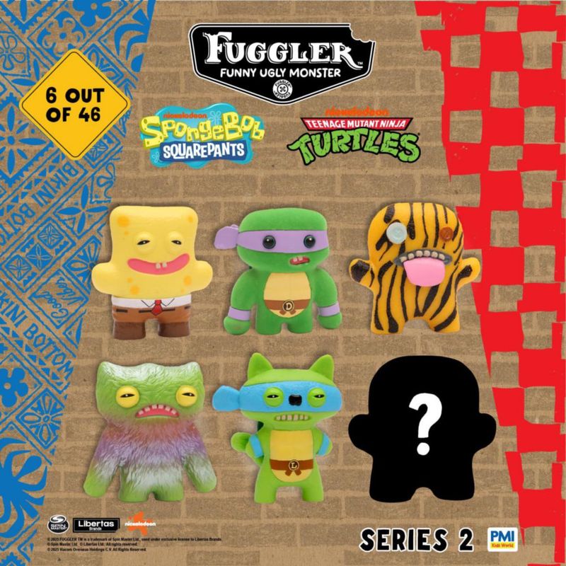 Figuras de peluche P.M.I. Fuggler Serie 2 surtido B paquete de 6