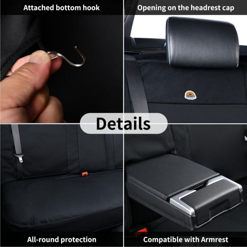 Funda universal para asiento de coche Coverado de lona negra