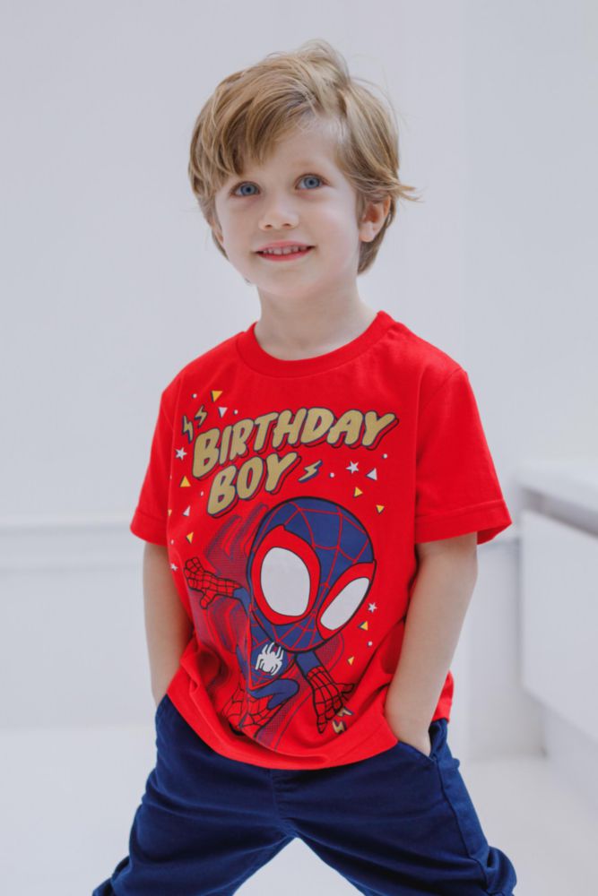 CAMISETA Marvel Miles Morales 5T Rojo Niño Cumpleaños