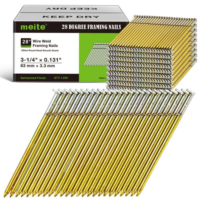 Clavos de marco meite 83 mm x 33 mm galvanizados 1000 uds