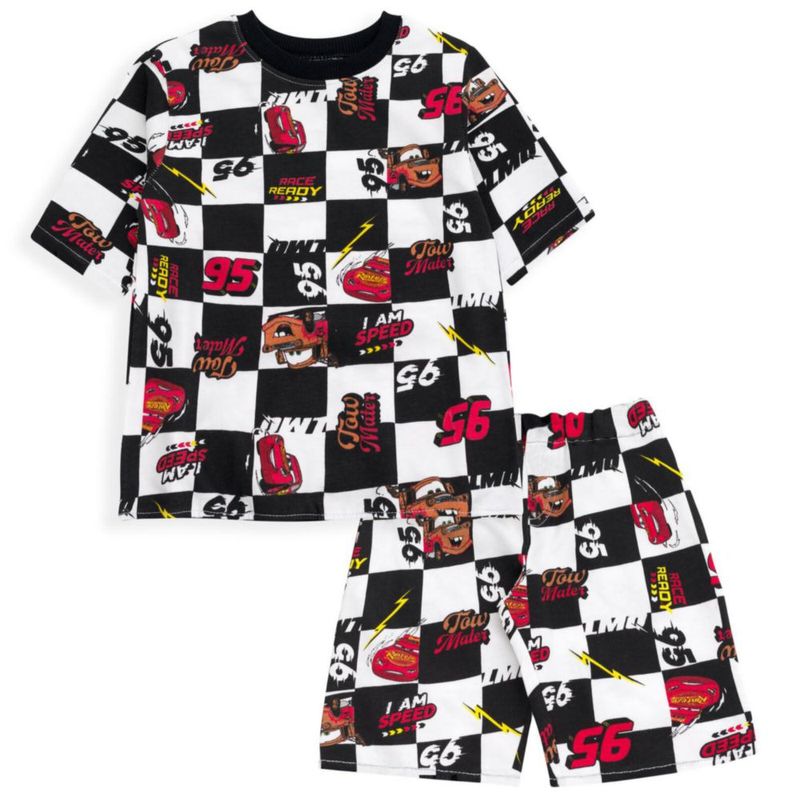 Conjunto Disney Cars 4T negro y blanco – 2 piezas