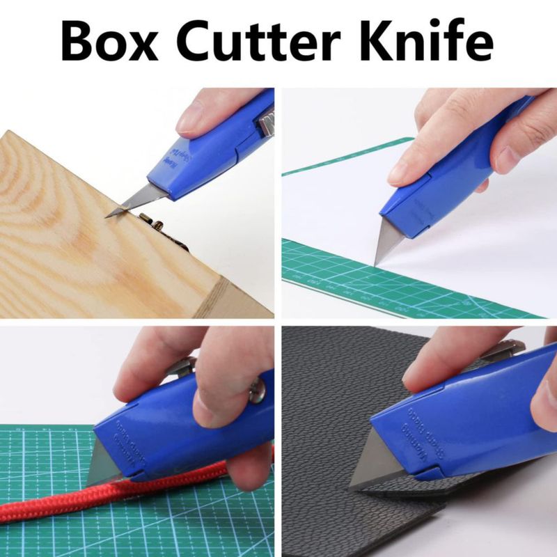 Cuchillo Multiusos DIYSELF Pack de 2 Azul Retráctil