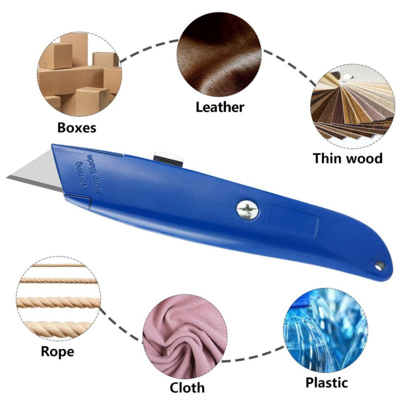 Cuchillo Multiusos DIYSELF Pack de 2 Azul Retráctil