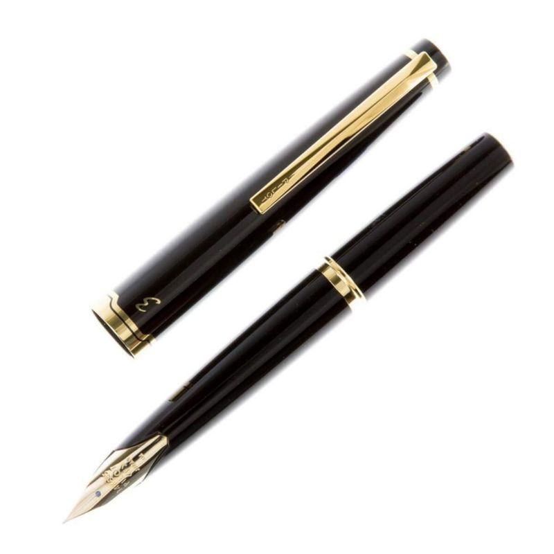 Pluma estilográfica PILOT E95s de punta fina negro/oro