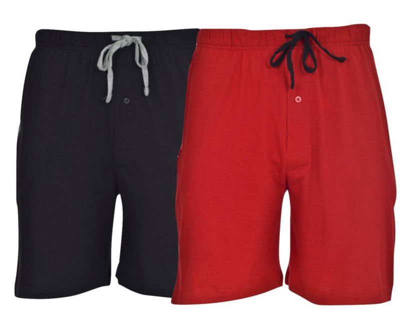 Shorts Hanes 19 cm 2 piezas de algodón rojo bicicleta/negro