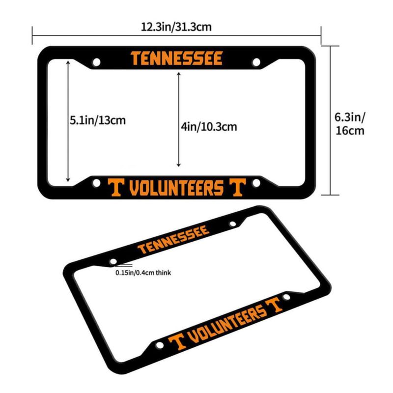 Marco para matrícula genérico Tennessee Volunteers negro mate