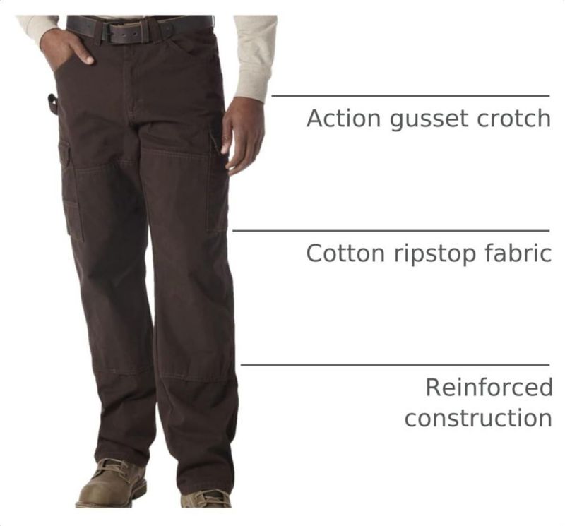 Pantalones de trabajo Wrangler Ranger 34W x 32L color marrón oscuro