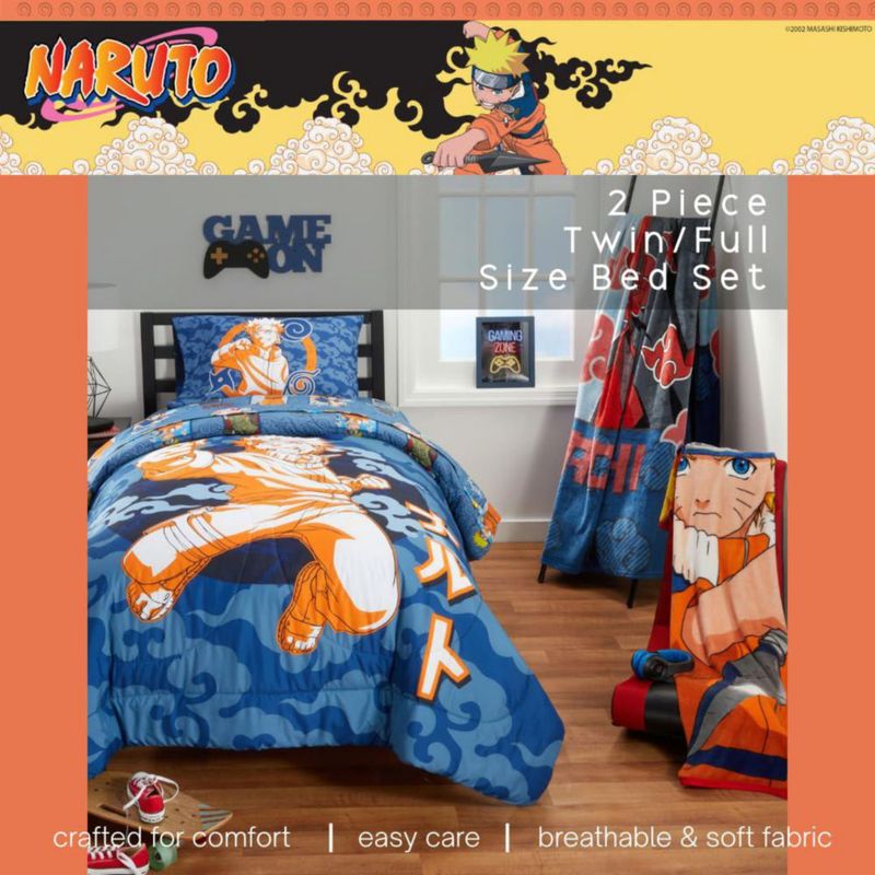 Juego de cama Franco Twin/Full 183x218 cm Naruto Anime
