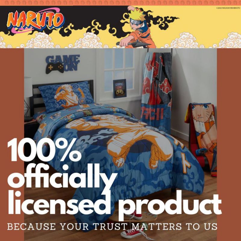 Juego de cama Franco Twin/Full 183x218 cm Naruto Anime