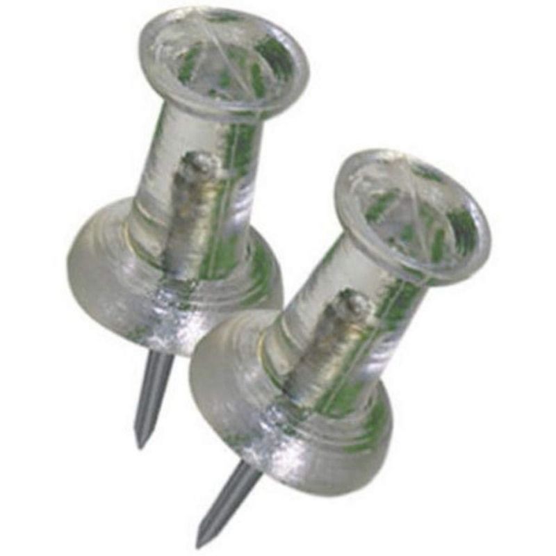 Push Pin Hillman 122640 de plástico transparente paquete de 16