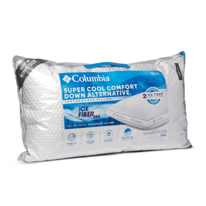 Almohada Columbia King Ice Fiber para Dormir de Lado