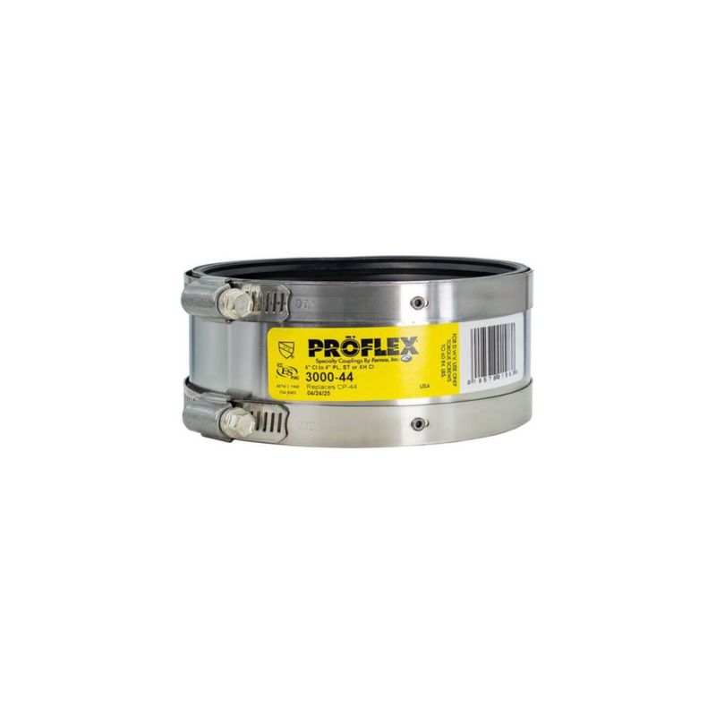 Acople Fernco de PVC blindado de 10 cm 4 pulgadas