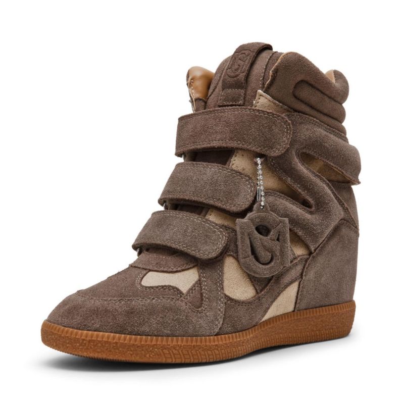 Zapatillas deportivas Steve Madden Mavis de gamuza color topo talla 11
