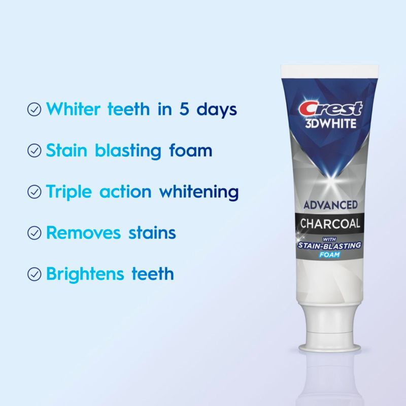 Pasta de dientes Crest 3DWhite con carbón activado 68 ml