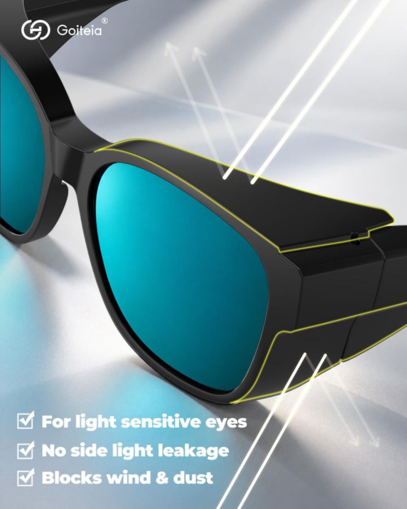 Gafas de sol Goiteia Ice Blue polarizadas para usar sobre gafas