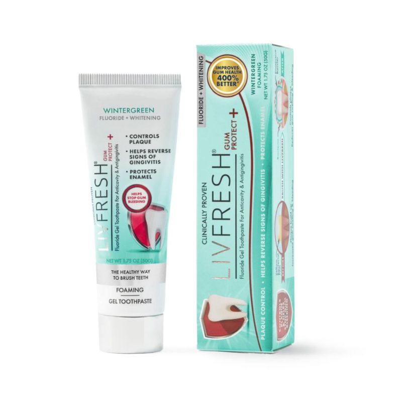 Pasta dental LIVFRESH Protección de encías 50 g sabor Wintergreen