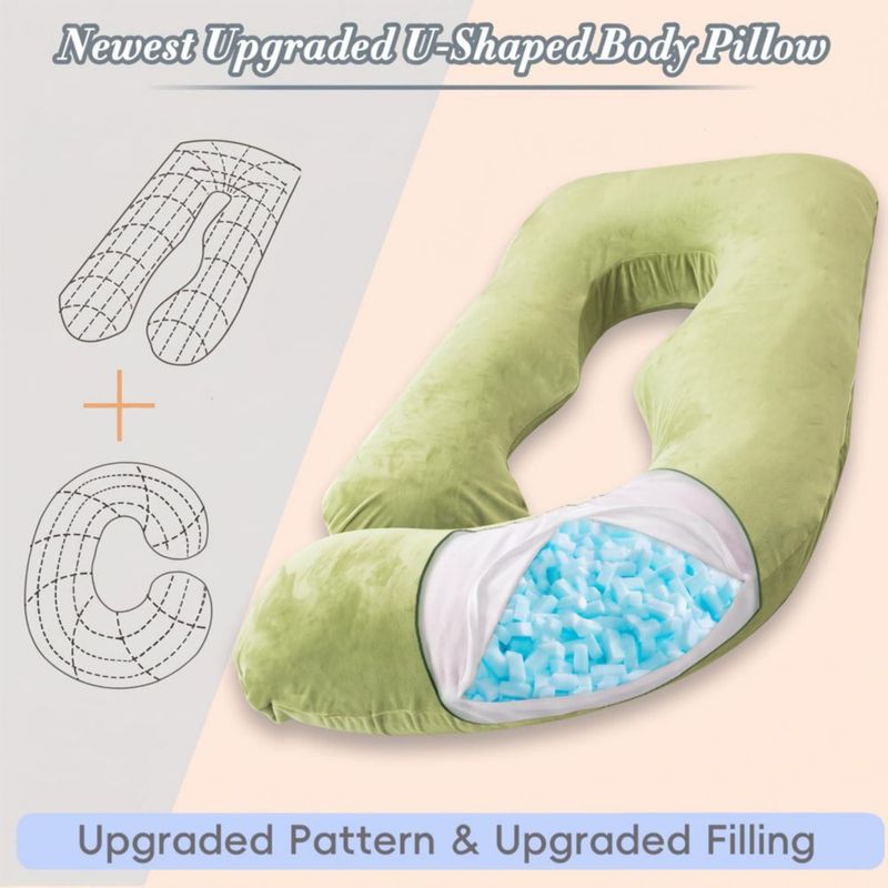 Almohada para Embarazo AMCATON 152 cm Espuma Viscoelástica Verde
