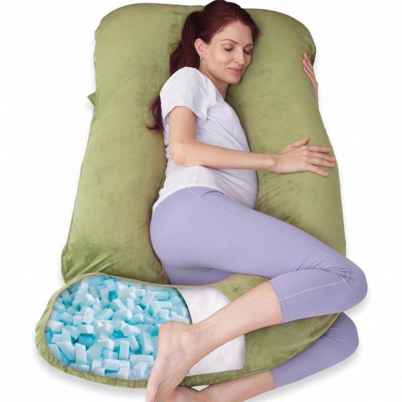 Almohada para Embarazo AMCATON 152 cm Espuma Viscoelástica Verde