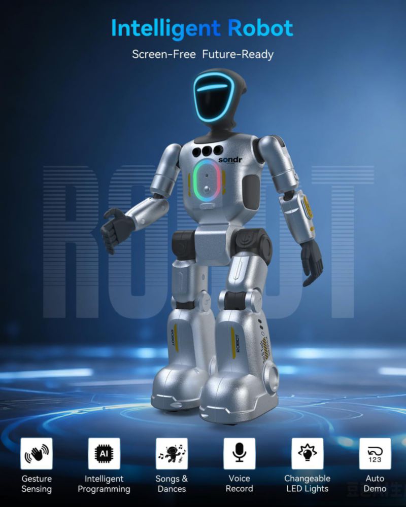 Robot Juguete SIMREX con Detección de Gestos y Control Remoto para niños de 6 años o más