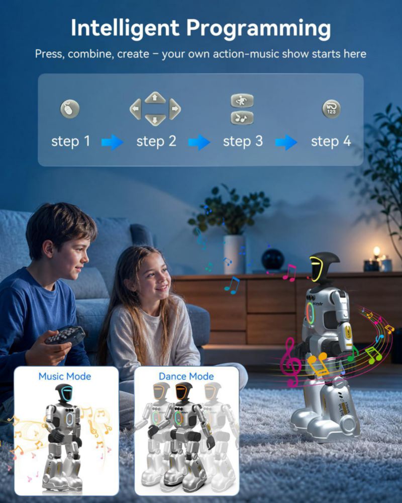 Robot Juguete SIMREX con Detección de Gestos y Control Remoto para niños de 6 años o más