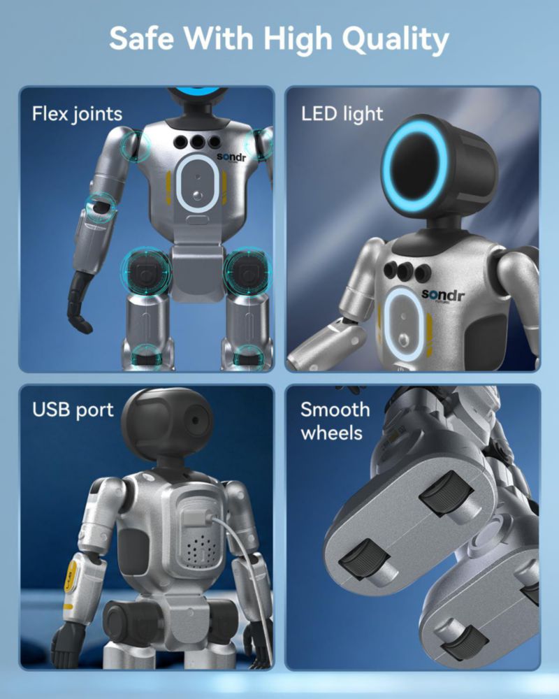 Robot Juguete SIMREX con Control por Gestos y 6 Colores LED