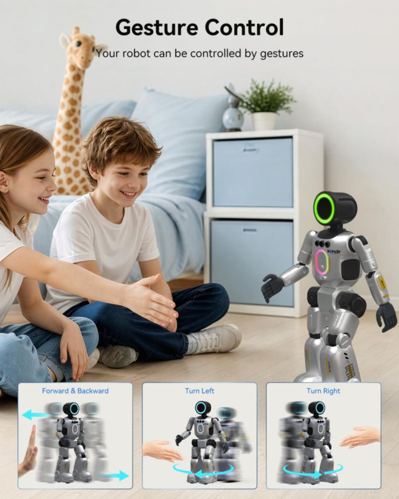 Robot Juguete SIMREX con Control por Gestos y 6 Colores LED