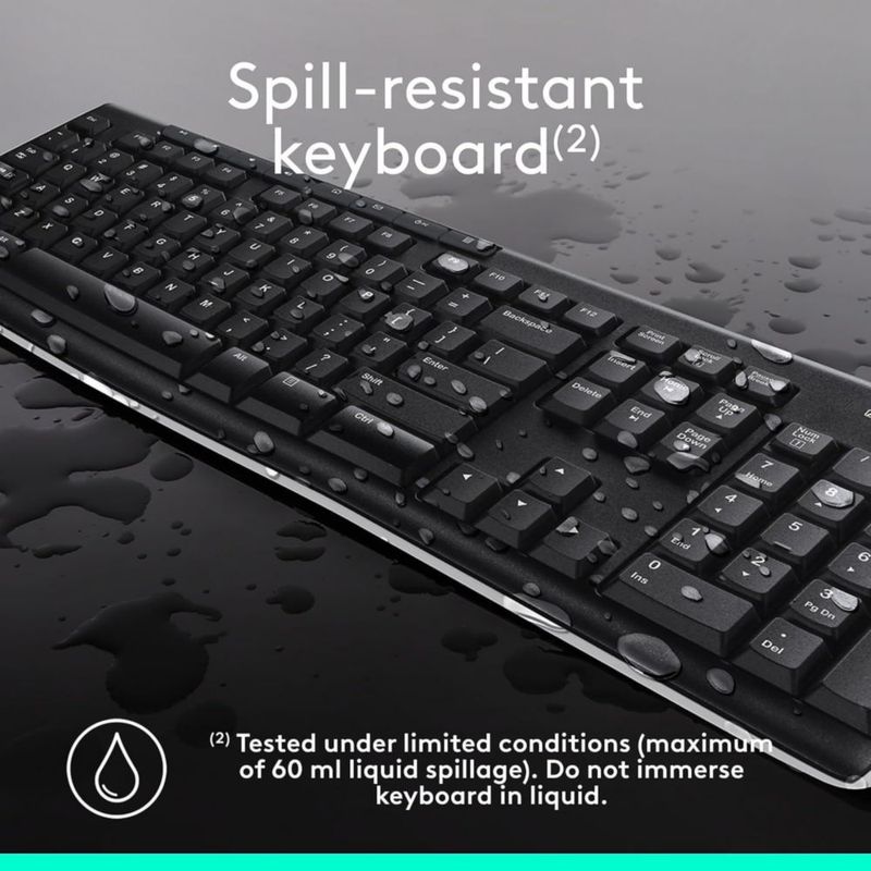 Teclado y ratón inalámbrico Logitech MK270 24 GHz negro