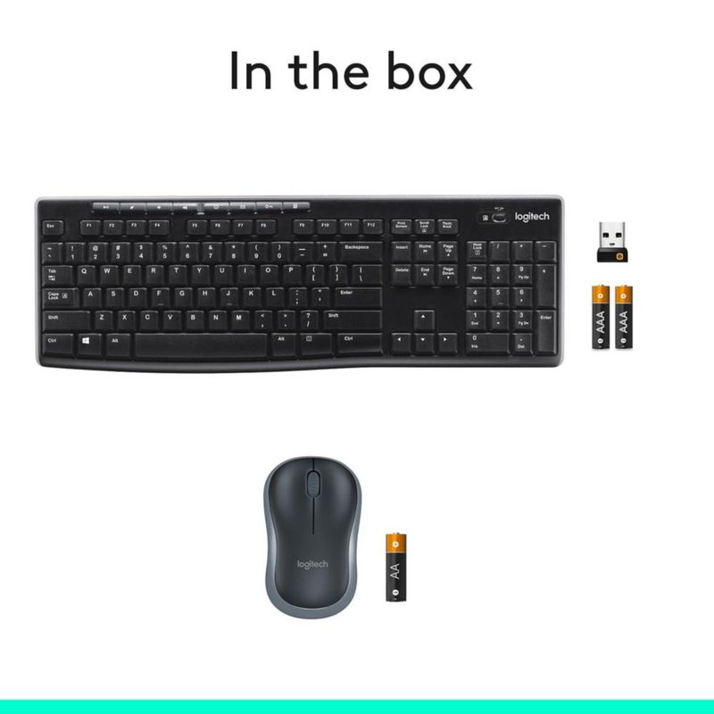 Teclado y ratón inalámbrico Logitech MK270 24 GHz negro