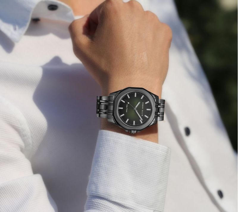 Reloj Perry Ellis Solar 42 mm Esfera Verde