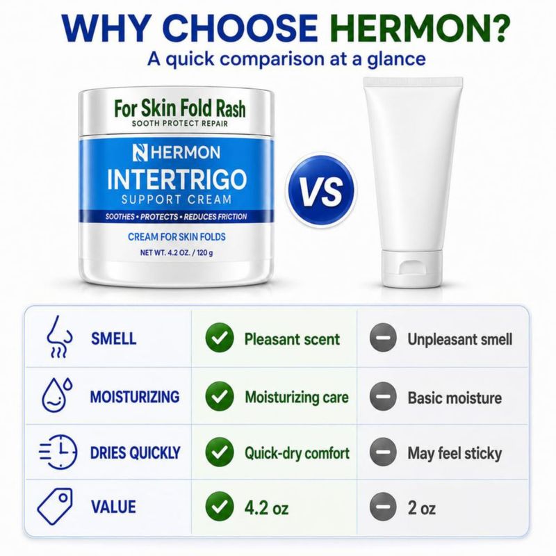 Crema para Intertrigo Hermon 120 g – Alivio con Óxido de Zinc