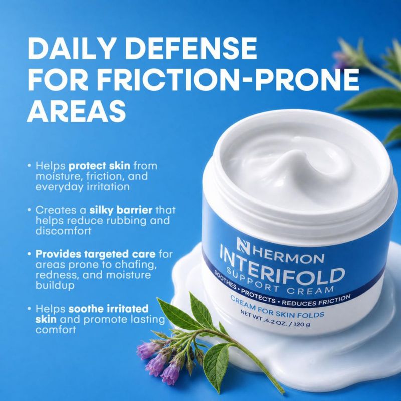 Crema para Intertrigo Hermon 120 g – Alivio con Óxido de Zinc