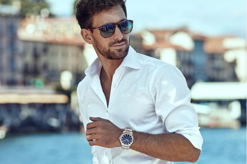 Reloj Perry Ellis Solar 42 mm Acabado Plateado