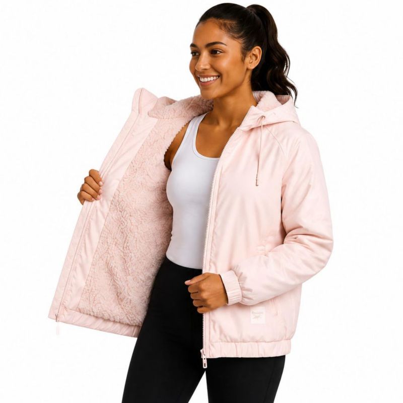 Cortavientos Reebok Mujer con Forro Sherpa Softshell