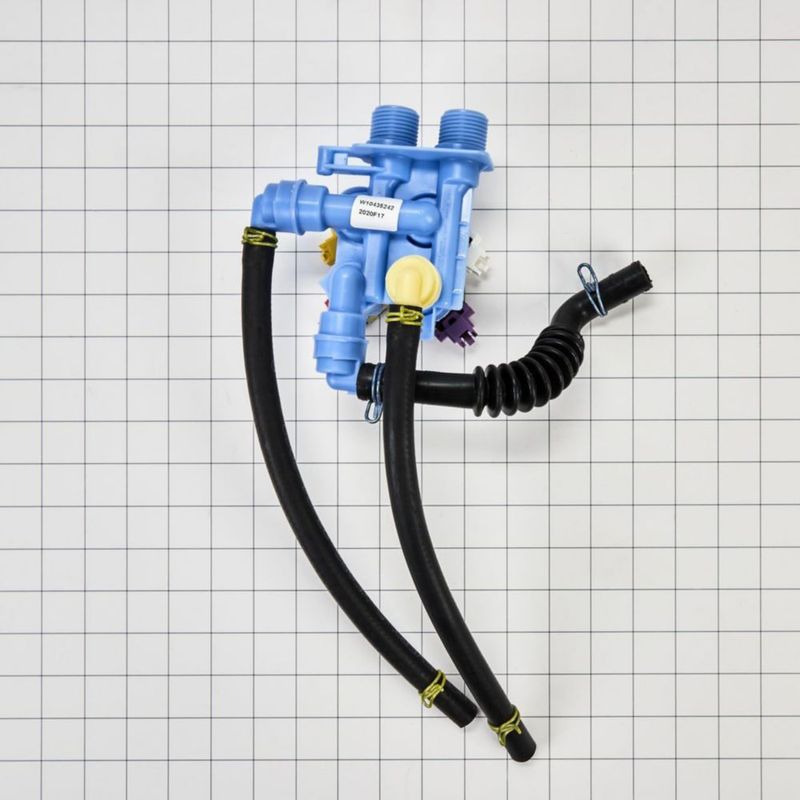 Válvula de Entrada de Agua para Lavadora Whirlpool WPW10435242 Negro y Azul