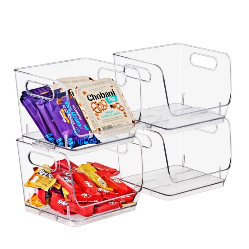 Organizador de despensa Sorbus apilable 18x15x13 cm con frente abierto