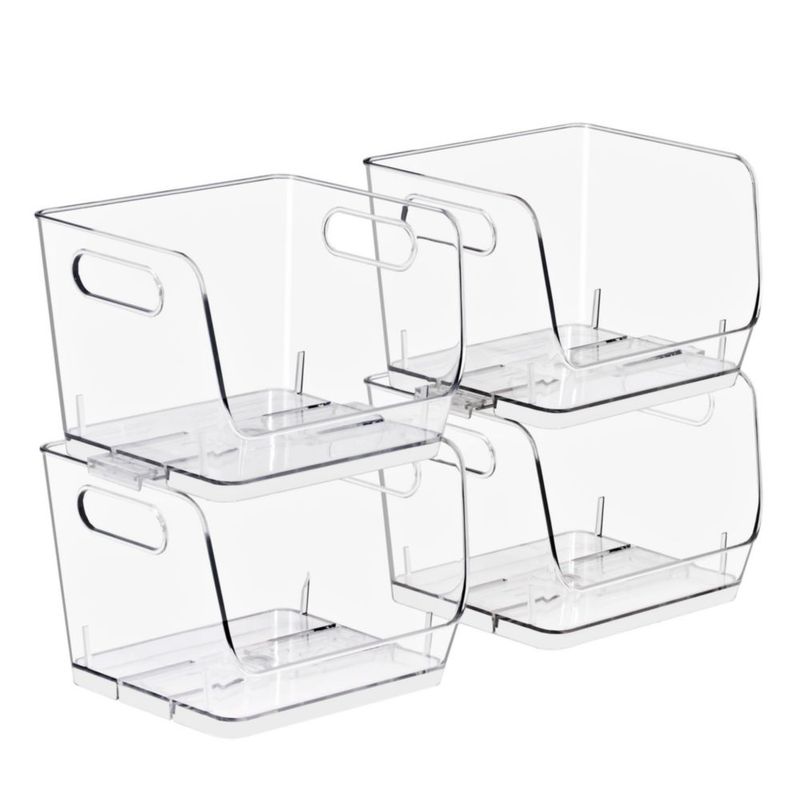 Organizador de despensa Sorbus apilable 18x15x13 cm con frente abierto