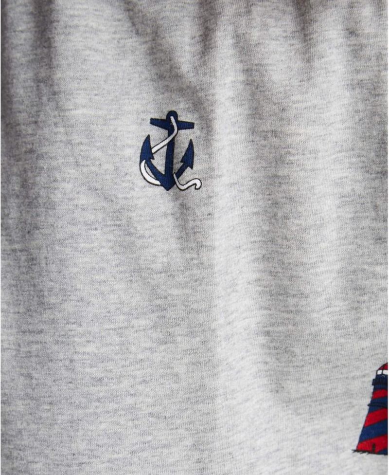Pantalón de pijama para hombre Nautica de algodón talla grande gris jaspeado