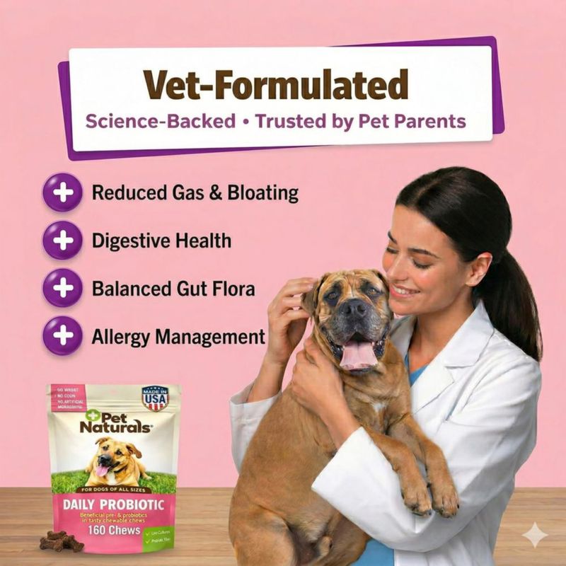 Probiótico para Perros Pet Naturals 320 Gominolas Suaves Sabor Pato