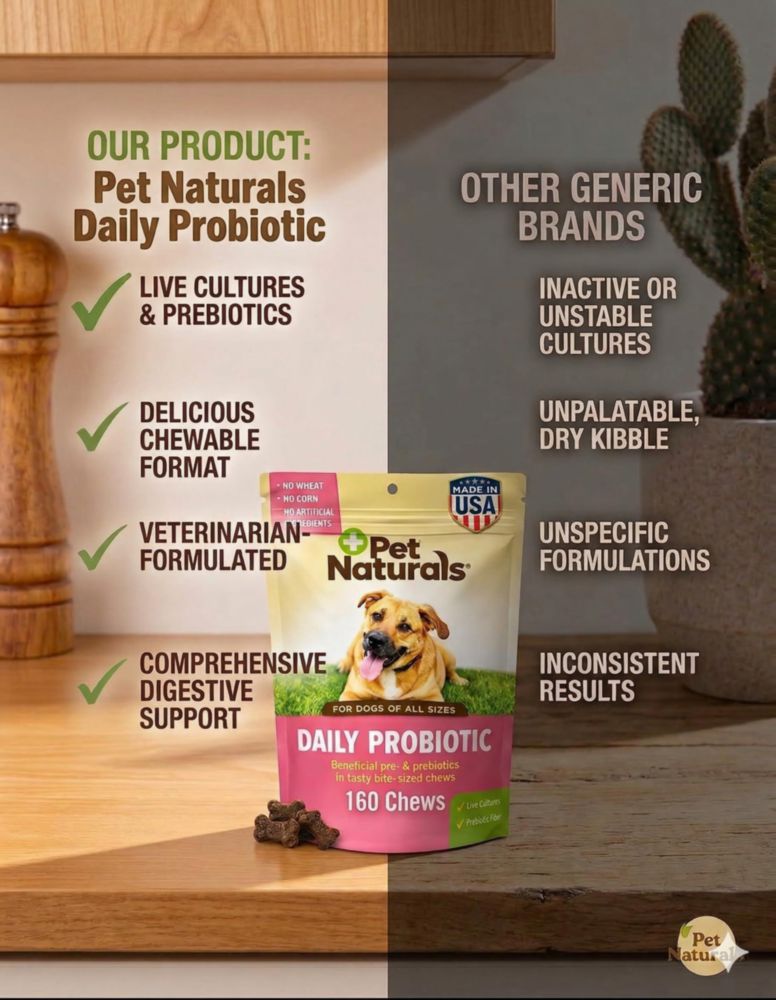 Probiótico para Perros Pet Naturals 320 Gominolas Suaves Sabor Pato