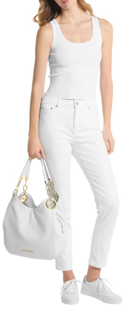 Bolso Michael Kors Lillie Grande Blanco Óptico