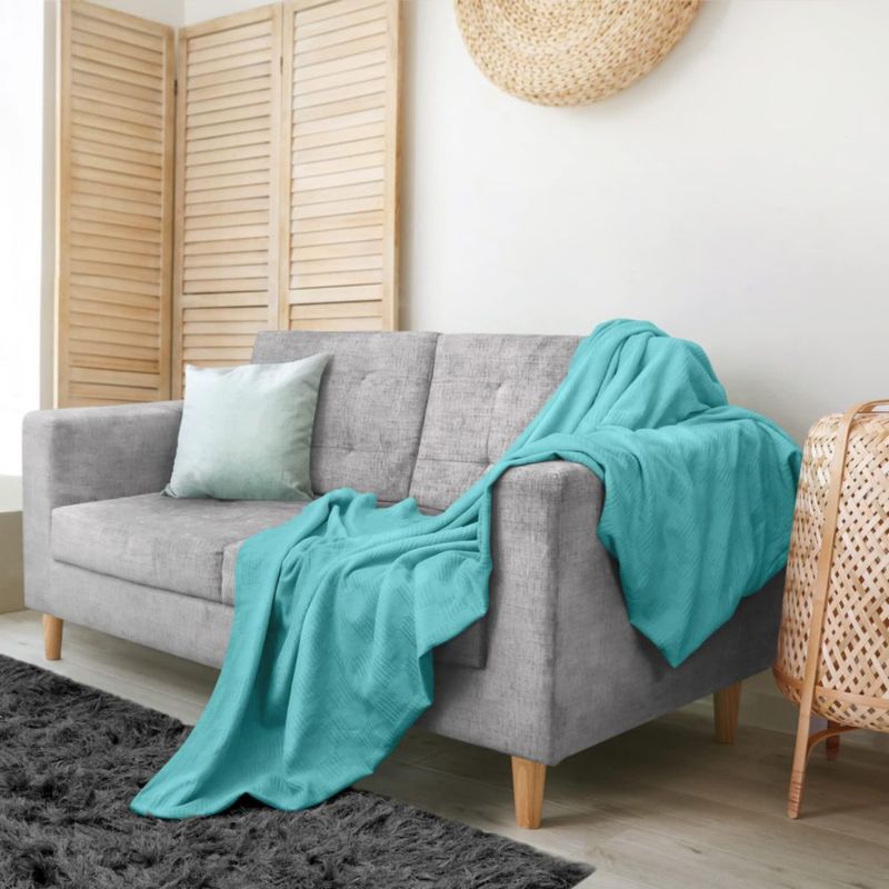 Manta Utopia Bedding Twin 230x180 cm color menta de algodón
