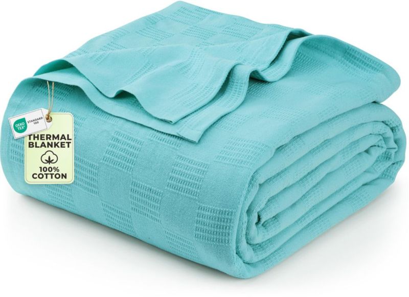 Manta Utopia Bedding Twin 230x180 cm color menta de algodón