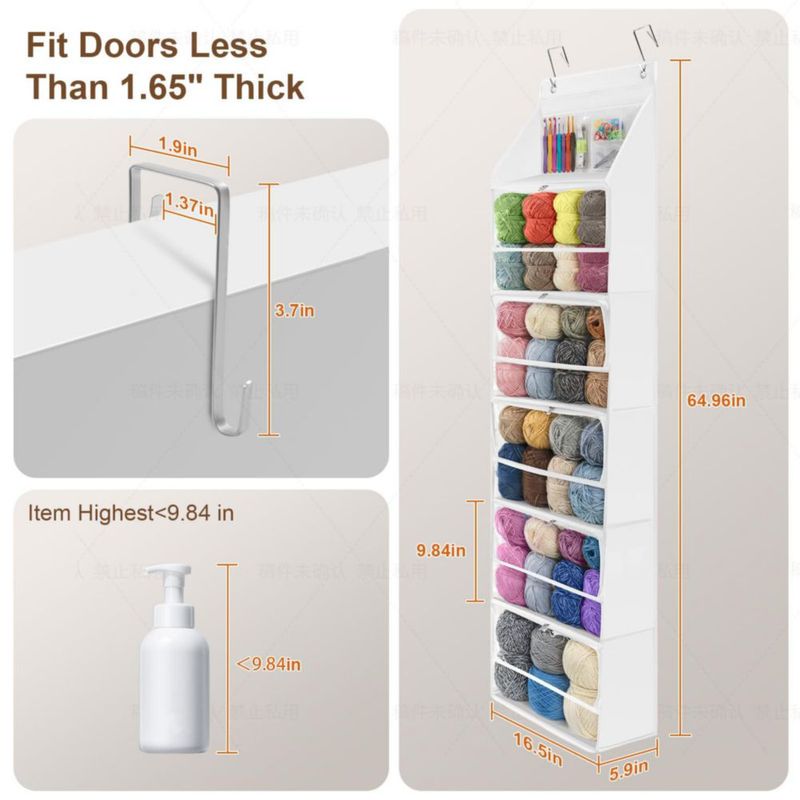 Organizador de hilos WLCSNG de 6 niveles para colocar sobre la puerta