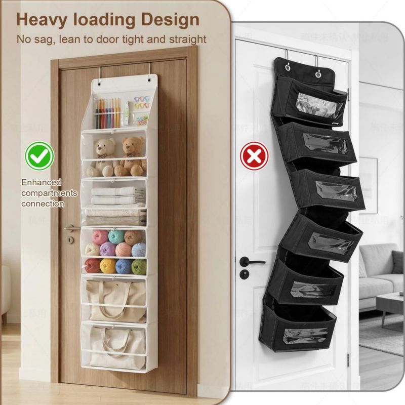 Organizador de hilos WLCSNG de 6 niveles para colocar sobre la puerta