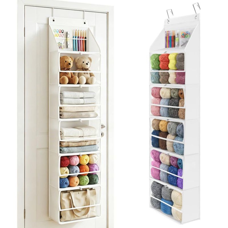 Organizador de hilos WLCSNG de 6 niveles para colocar sobre la puerta