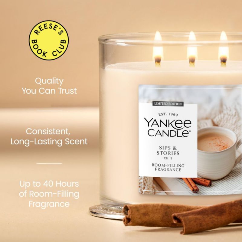 Vela Yankee Candle 411 g 3 mechas Sips & Stories