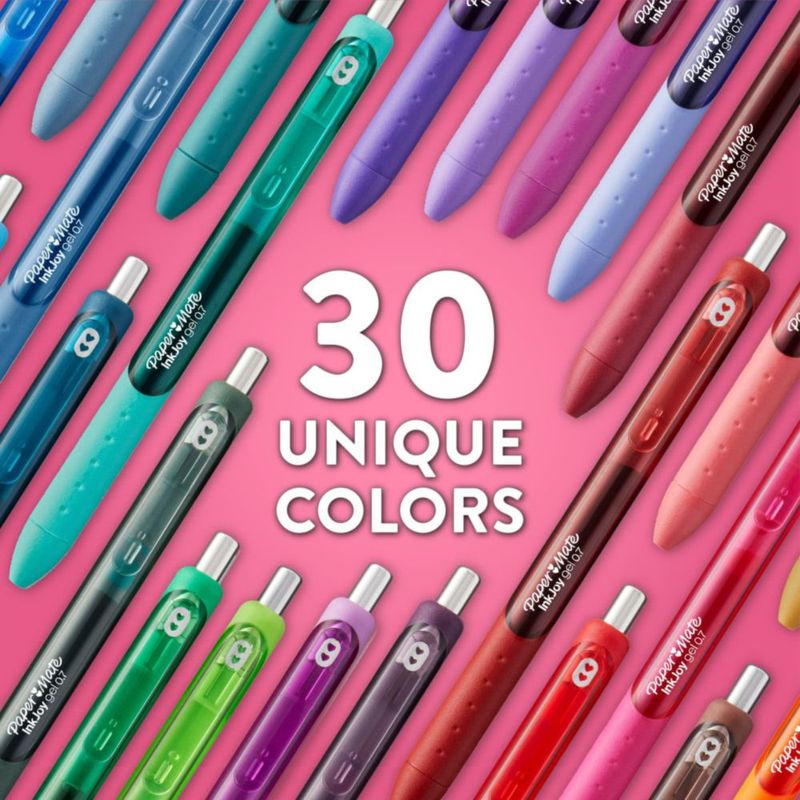Pack de 8 bolígrafos de gel Paper Mate 07 mm colores surtidos