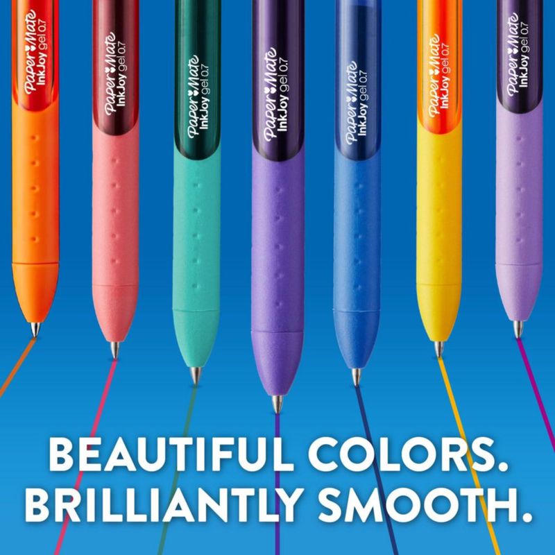 Pack de 8 bolígrafos de gel Paper Mate 07 mm colores surtidos